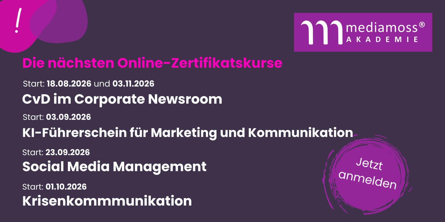 Seminare Mediamoss Akademie
