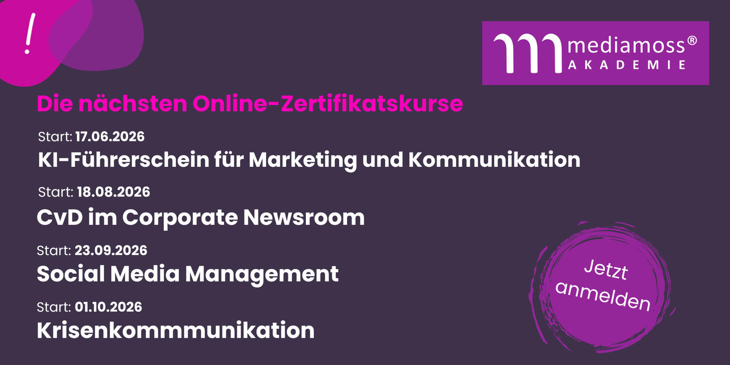 Seminare Mediamoss Akademie